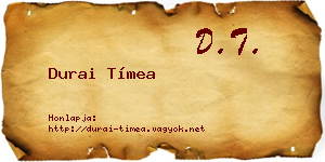 Durai Tímea névjegykártya