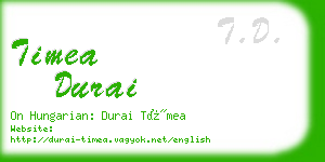 timea durai business card